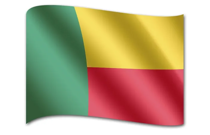Gerahmter Druck : Flagge Benins Gerahmter Druck : Flagge Benins