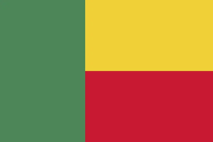 Gerahmter Druck : Flagge von Benin, Vektorillustration. Gerahmter Druck : Flagge von Benin, Vektorillustration.