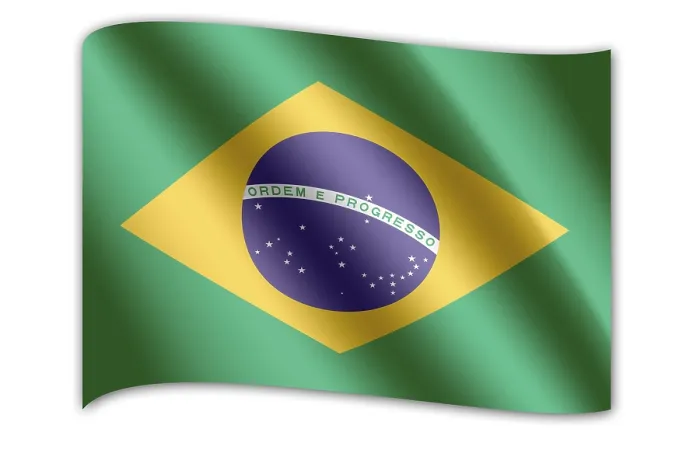 Gerahmter Druck : Flagge Brasiliens Gerahmter Druck : Flagge Brasiliens