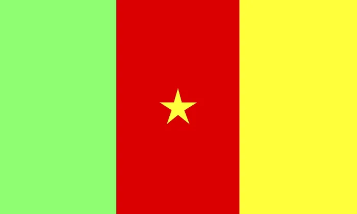 Gerahmter Druck : Flagge von Kamerun Gerahmter Druck : Flagge von Kamerun