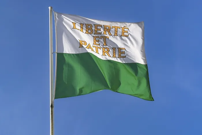 Gerahmter Druck : Flagge des Kantons Waadt
