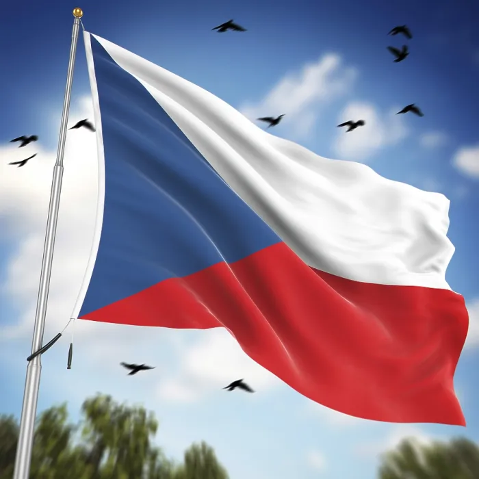 Gerahmter Druck : Flagge der Tschechischen Republik Gerahmter Druck : Flagge der Tschechischen Republik