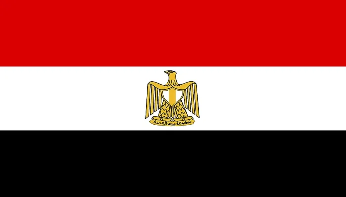 Gerahmter Druck : Flagge Ägyptens Gerahmter Druck : Flagge Ägyptens