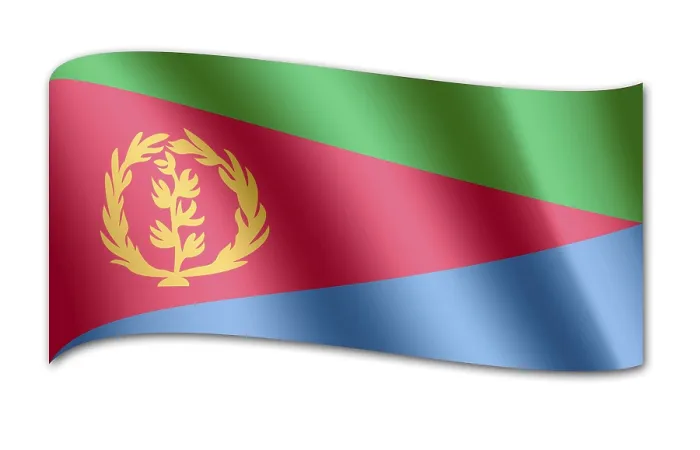 Gerahmter Druck : Flagge Eritreas Gerahmter Druck : Flagge Eritreas