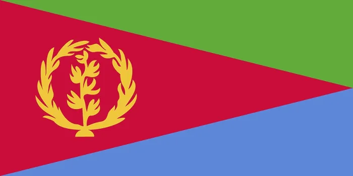 Gerahmter Druck : Flagge von Eritrea, Vektorillustration. Gerahmter Druck : Flagge von Eritrea, Vektorillustration.