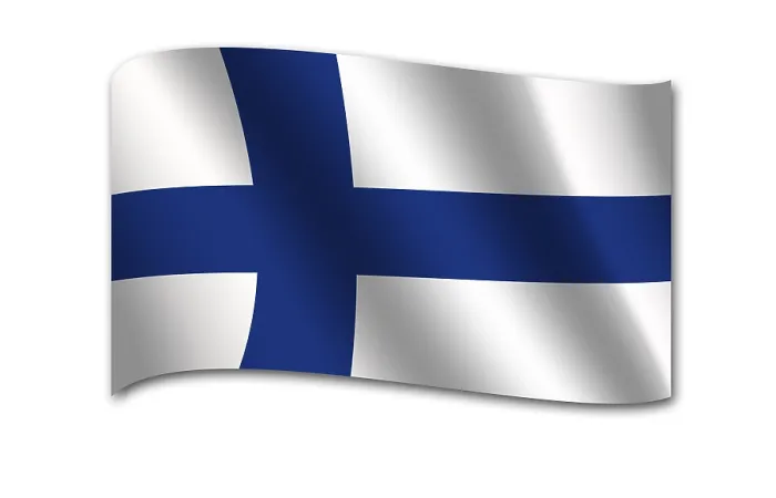 Gerahmter Druck : Flagge Finnlands Gerahmter Druck : Flagge Finnlands