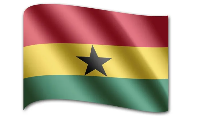 Gerahmter Druck : Flagge Ghanas Gerahmter Druck : Flagge Ghanas