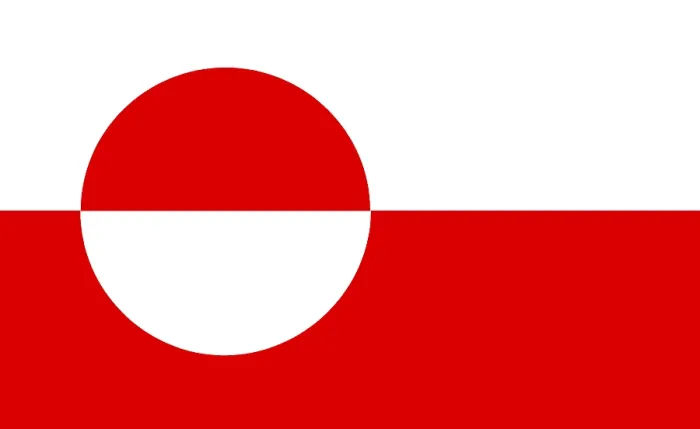 Gerahmter Druck : Flagge Grönlands Gerahmter Druck : Flagge Grönlands