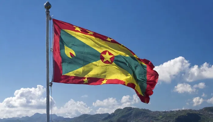 Gerahmter Druck : Das Flaggen von Grenada, Karibik. Gerahmter Druck : Das Flaggen von Grenada, Karibik.