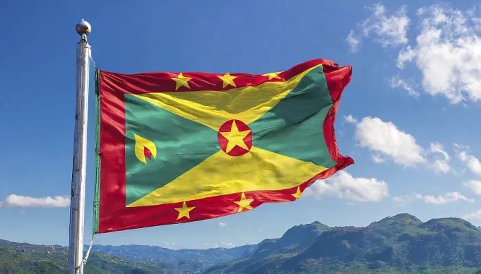 Gerahmter Druck : Die Flagge von Grenada, Karibik. Gerahmter Druck : Die Flagge von Grenada, Karibik.