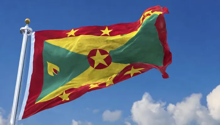 Gerahmter Druck : Die Flagge von Grenada, Karibik. Gerahmter Druck : Die Flagge von Grenada, Karibik.