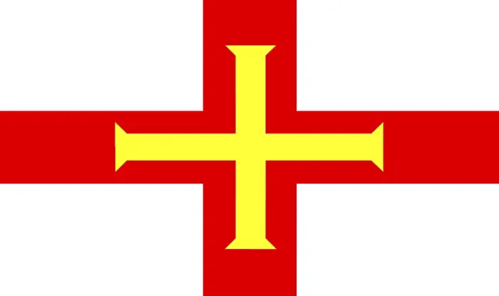 Gerahmter Druck : Flagge von Guernsey Gerahmter Druck : Flagge von Guernsey