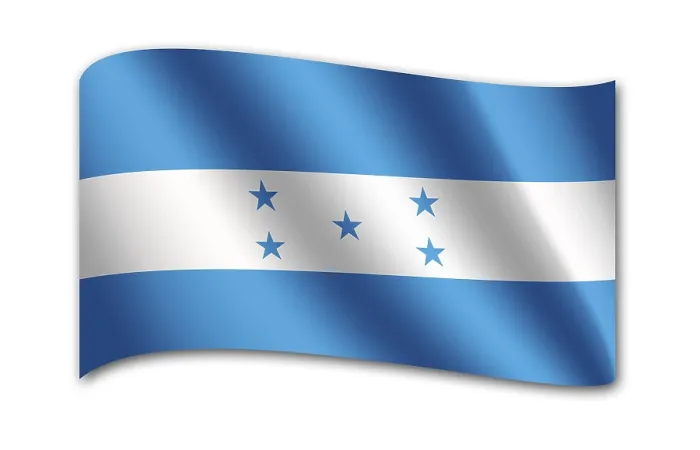 Gerahmter Druck : Flagge von Honduras