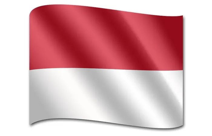 Gerahmter Druck : Flagge Indonesiens Gerahmter Druck : Flagge Indonesiens