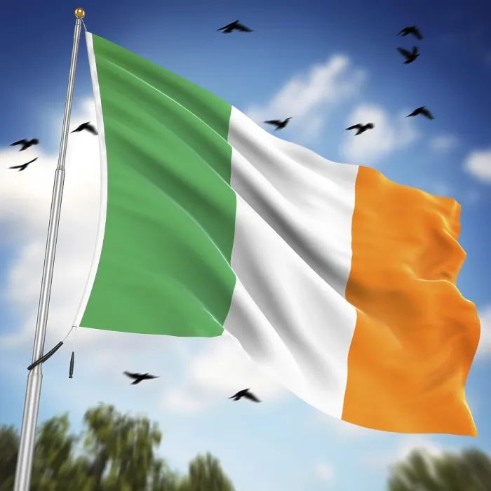 Gerahmter Druck : Flagge von Irland, Dies ist ein computer generierter und 3D-gerender Bild. Gerahmter Druck : Flagge von Irland, Dies ist ein computer generierter und 3D-gerender Bild.