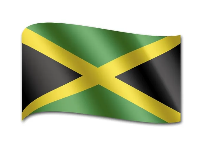 Gerahmter Druck : Jamaika-Flagge