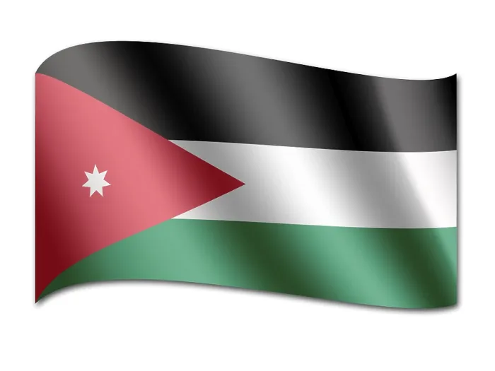 Gerahmter Druck : Flagge Jordaniens Gerahmter Druck : Flagge Jordaniens