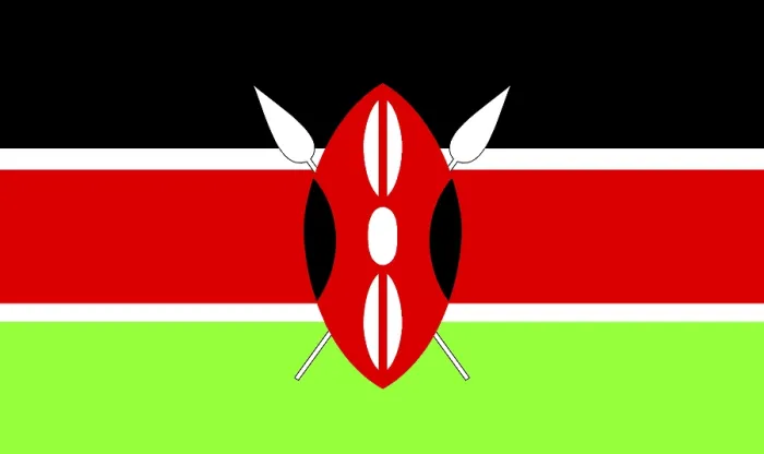 Gerahmter Druck : Flagge Kenias Gerahmter Druck : Flagge Kenias