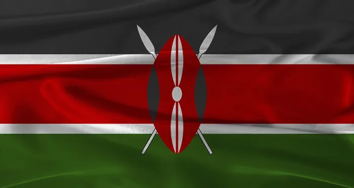 Gerahmter Druck : Flagge von Kenia mit faserigem Texturboden. Gerahmter Druck : Flagge von Kenia mit faserigem Texturboden.