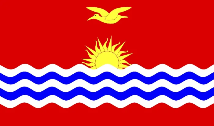 Gerahmter Druck : Flagge der Republik Kiribati Gerahmter Druck : Flagge der Republik Kiribati