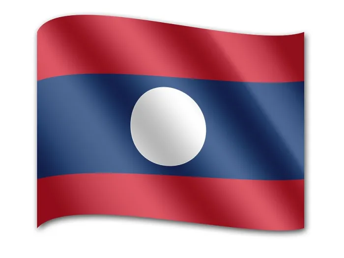 Gerahmter Druck : Flagge von Laos Gerahmter Druck : Flagge von Laos