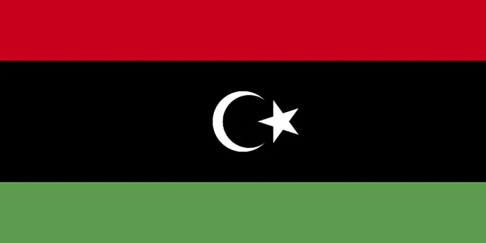 Gerahmter Druck : Flagge Libyens Gerahmter Druck : Flagge Libyens