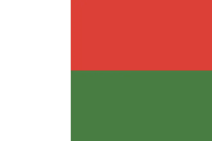 Gerahmter Druck : Flagge von Madagaskar, Vektorillustration. Gerahmter Druck : Flagge von Madagaskar, Vektorillustration.