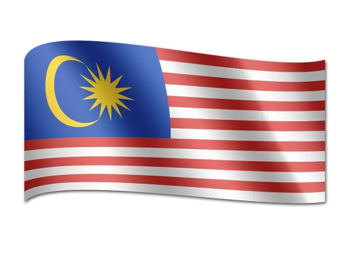 Gerahmter Druck : Flagge Malaysias