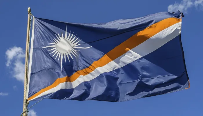 Gerahmter Druck : Das Flagge der Marshall-Inseln. Gerahmter Druck : Das Flagge der Marshall-Inseln.