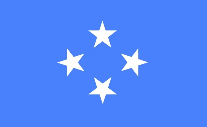 Gerahmter Druck : Flagge der Föderierten Staaten von Mikronesien Gerahmter Druck : Flagge der Föderierten Staaten von Mikronesien