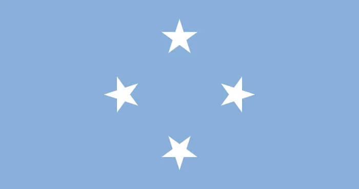 Gerahmter Druck : Flagge von Mikronesien, Vektorillustration. Gerahmter Druck : Flagge von Mikronesien, Vektorillustration.