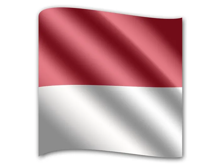 Gerahmter Druck : Flagge des Fürstentums Monaco Gerahmter Druck : Flagge des Fürstentums Monaco