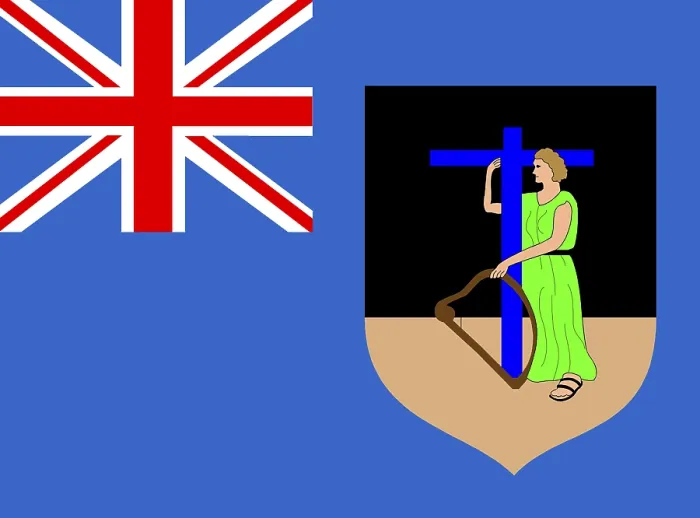 Gerahmter Druck : Flagge von Montserrat