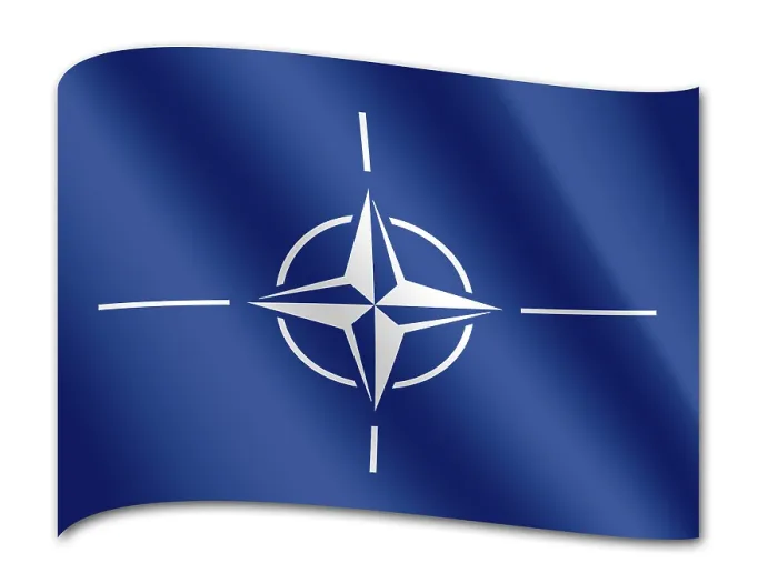 Gerahmter Druck : Flagge der NATO Gerahmter Druck : Flagge der NATO