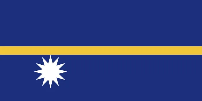 Gerahmter Druck : Flagge von Nauru, Vektorillustration. Gerahmter Druck : Flagge von Nauru, Vektorillustration.