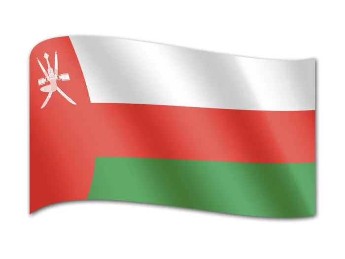 Gerahmter Druck : Flagge des Oman Gerahmter Druck : Flagge des Oman