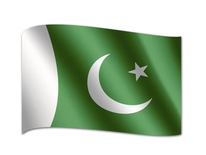 Gerahmter Druck : Flagge Pakistans Gerahmter Druck : Flagge Pakistans