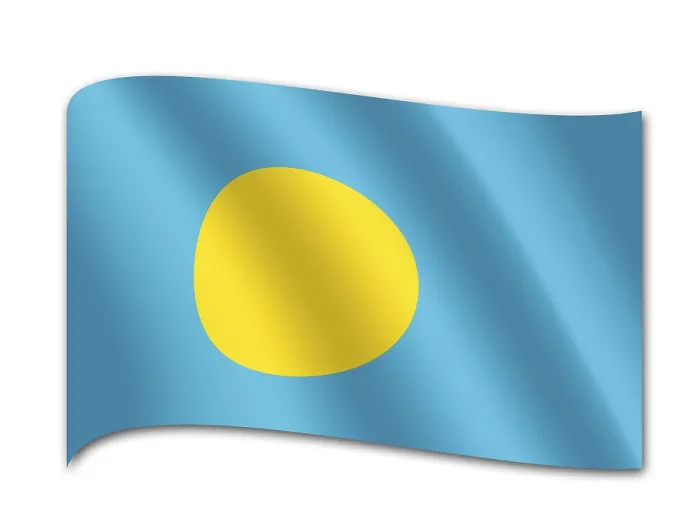 Gerahmter Druck : Flagge von Palau Gerahmter Druck : Flagge von Palau