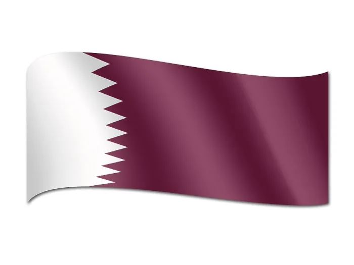 Gerahmter Druck : Flagge des Staates Katar Gerahmter Druck : Flagge des Staates Katar