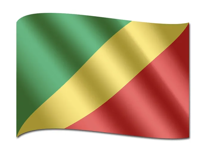 Gerahmter Druck : Flagge der Republik Kongo Gerahmter Druck : Flagge der Republik Kongo