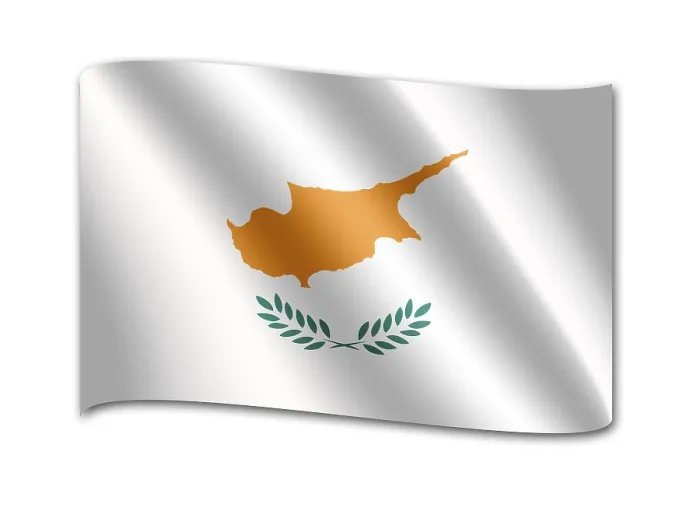 Gerahmter Druck : Flagge der Republik Zypern Gerahmter Druck : Flagge der Republik Zypern