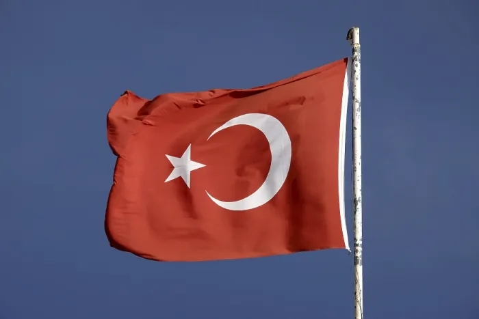Gerahmter Druck : Flagge der Republik Türkei Gerahmter Druck : Flagge der Republik Türkei