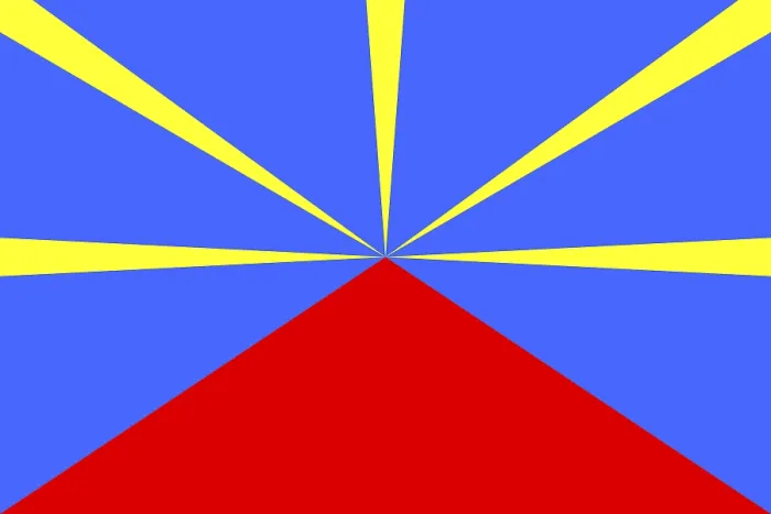 Gerahmter Druck : Flagge von Réunion, Vektorillustration. Gerahmter Druck : Flagge von Réunion, Vektorillustration.