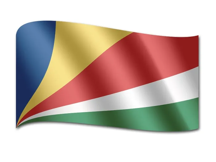 Gerahmter Druck : Die Flagge der Seychellen Gerahmter Druck : Die Flagge der Seychellen