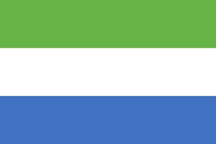 Gerahmter Druck : Flagge von Sierra Leone, Vektorillustration.