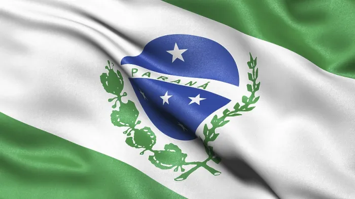 Gerahmter Druck : Flagge des Bundesstaates Paraná Gerahmter Druck : Flagge des Bundesstaates Paraná