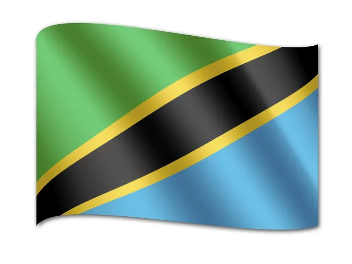 Gerahmter Druck : Flagge Tansanias Gerahmter Druck : Flagge Tansanias