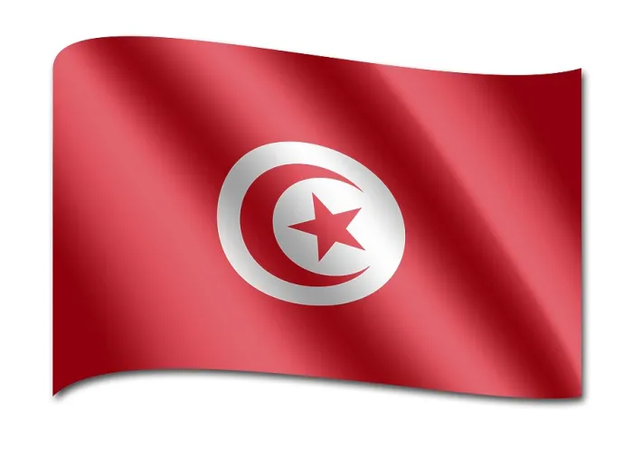 Gerahmter Druck : Die Flagge Tunesiens Gerahmter Druck : Die Flagge Tunesiens