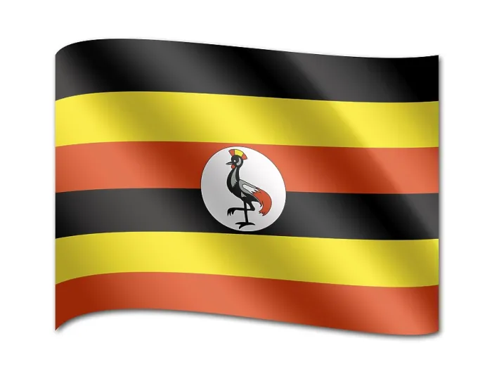 Gerahmter Druck : Flagge Ugandas Gerahmter Druck : Flagge Ugandas