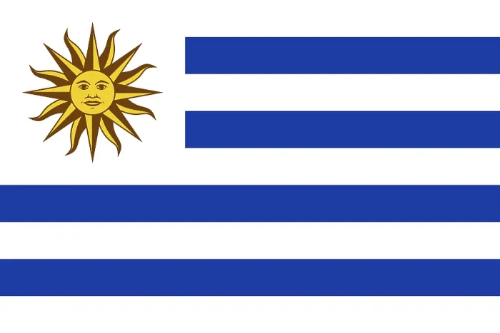Gerahmter Druck : Flagge Uruguays, Vektorillustration. Gerahmter Druck : Flagge Uruguays, Vektorillustration.